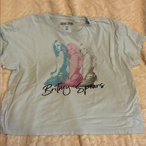 Britney Spears Graphic Tee in Light Blue XXL